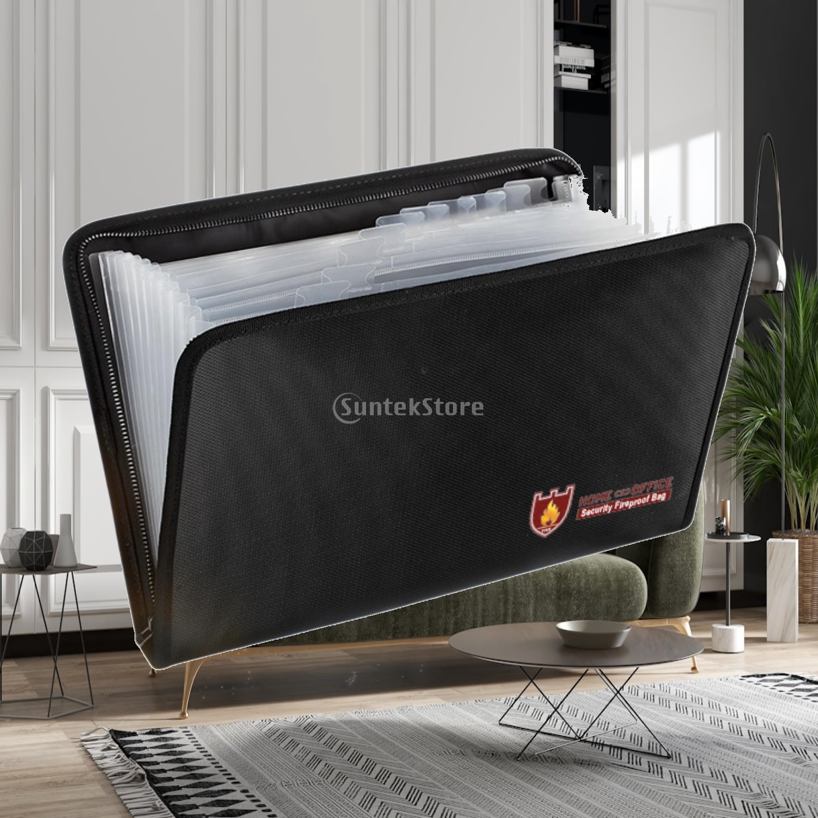 Fire Safe Document - Borsa Portadocumenti Ignifuga con 12 Tasche,