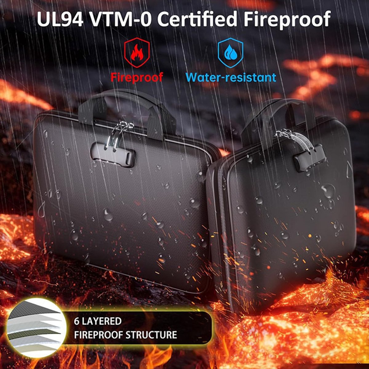 Fire Safe Document - Scatola organizer per documenti ignifuga con