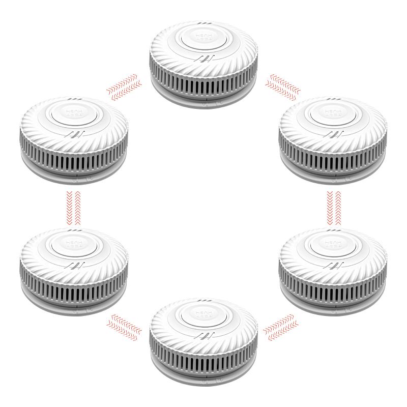 Smoke Detector Interconnected - Allarmi Antifumo Interconnessi con Batteria da