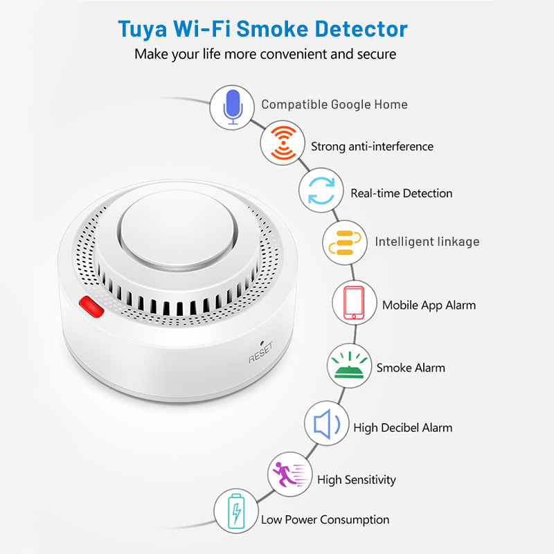 Confezione da 6 Sensori di Fum - Smoke Detector Interconnected recensione e prezzo